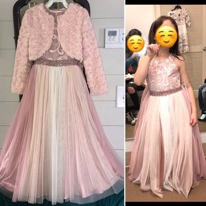 Little Girls Formal Dress & jacket, sz 7